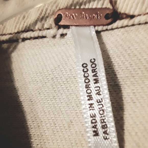 Free People Women's Eisenhower Ivory Denim Jacket - Picture 5 of 7